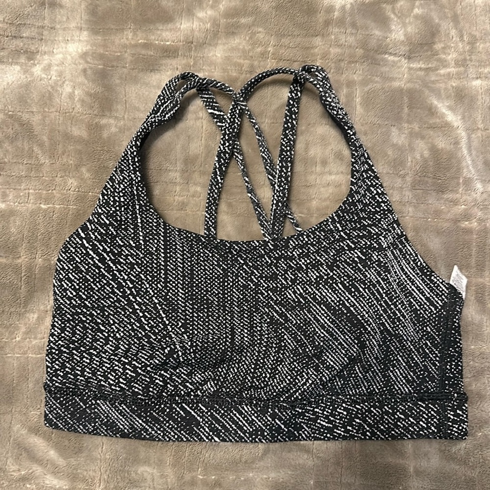 Lululemon black speckled sports bra